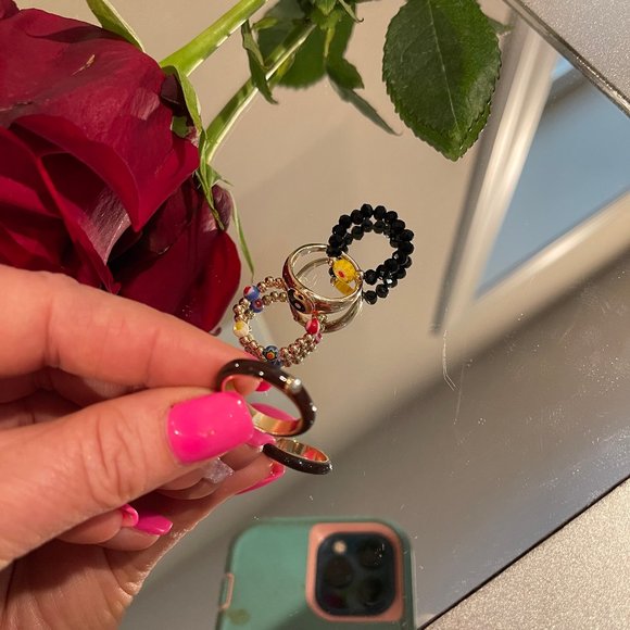 Atterri Stacking Rings Size 7 Set of 4 Gold Tone Brand New - Picture 6 of 10